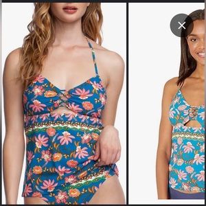 NEW Nanette Lepore‎ Polynesian Floral Tankini Bikini